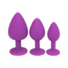 Loving Joy Jewelled Silicone Butt Plug Purple -Small - Image 6
