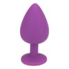 Loving Joy Jewelled Silicone Butt Plug Purple -Large - Image 4