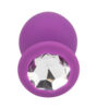 Loving Joy Jewelled Silicone Butt Plug Purple -Large - Image 6