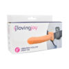 Loving Joy 8 Inch Vibrating Hollow Strap On Vanilla - Image 7