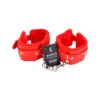 Bound to Please Furry Plush Wrist Cuffs Red - Image 4