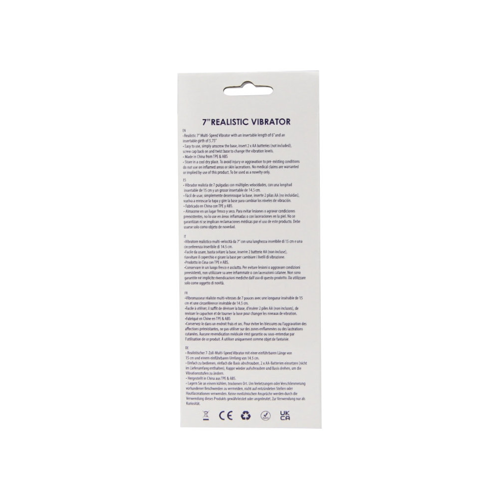 Loving Joy 7 inch Realistic Vibrator Vanilla - Image 10
