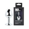 Toosh Silver Metal Butt Plug Medium Clear Stone - Image 10