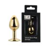 Toosh Gold Metal Butt Plug Small Clear Stone - Image 11