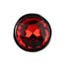 Toosh Silver Metal Butt Plug Small Red Stone - Image 5