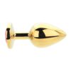 Toosh Gold Metal Butt Plug Large Red Stone - Image 3