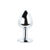 Toosh Metal Butt Plug Silver Set of 3 Clear Stone - Image 7