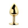 Toosh Metal Butt Plug Gold Set of 3 Clear Stone - Image 5