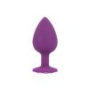Toosh Silicone Butt Plug Purple Set of 3 Clear Stone - Image 8