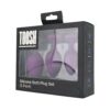Toosh Silicone Butt Plug Purple Set of 3 Clear Stone - Image 11