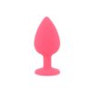 Toosh Silicone Butt Plug Pink Set of 3 Clear Stone - Image 7