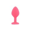 Toosh Silicone Butt Plug Pink Set of 3 Clear Stone - Image 8