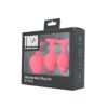 Toosh Silicone Butt Plug Pink Set of 3 Clear Stone - Image 11