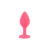 Toosh Silicone Butt Plug Pink Set of 3 Clear Stone - Image 9