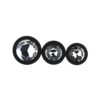 Toosh Silicone Butt Plug Black Set of 3 Clear Stone - Image 6