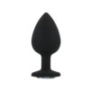 Toosh Silicone Butt Plug Black Set of 3 Clear Stone - Image 9