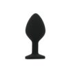 Toosh Silicone Butt Plug Black Set of 3 Clear Stone - Image 8