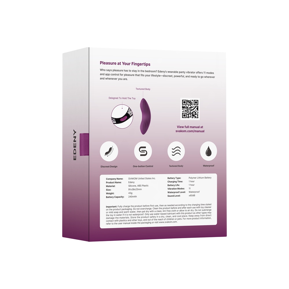 Svakom Edeny App Controlled Knicker Vibrator - Image 8