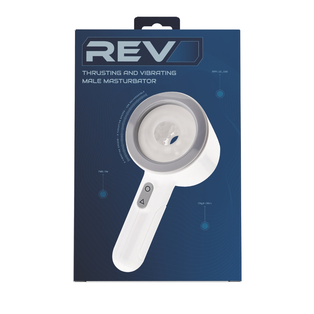 REV Thrusting and Vibrating Open Ended Male Masturbator - Image 8