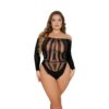 Lace by LJ Plus Size Long Sleeved Cut Out Back Bodysuit - Image 7