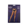 Lace by LJ Rhinestone Fishnet Crotchless Pantyhose Black - Image 5