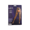 Lace by LJ Rhinestone Fishnet Crotchless Pantyhose Black - Image 6