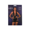 Lace by LJ Halter Neck Dress with Faux Lace Up Front Black - Image 6