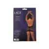 Lace by LJ Halter Neck Dress with Faux Lace Up Front Black - Image 7