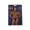 Lace by LJ Fence Net Long Sleeved Thong Bodysuit Black - Image 7