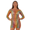 Lace by LJ Rainbow Long Sleeved Mini Dress - Image 3