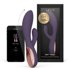 LELO Ina Thrust Thrusting Rabbit Vibrator Purple Twilight